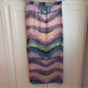 SOLD Olive & Oak Colorful Chevron Maxi Skirt